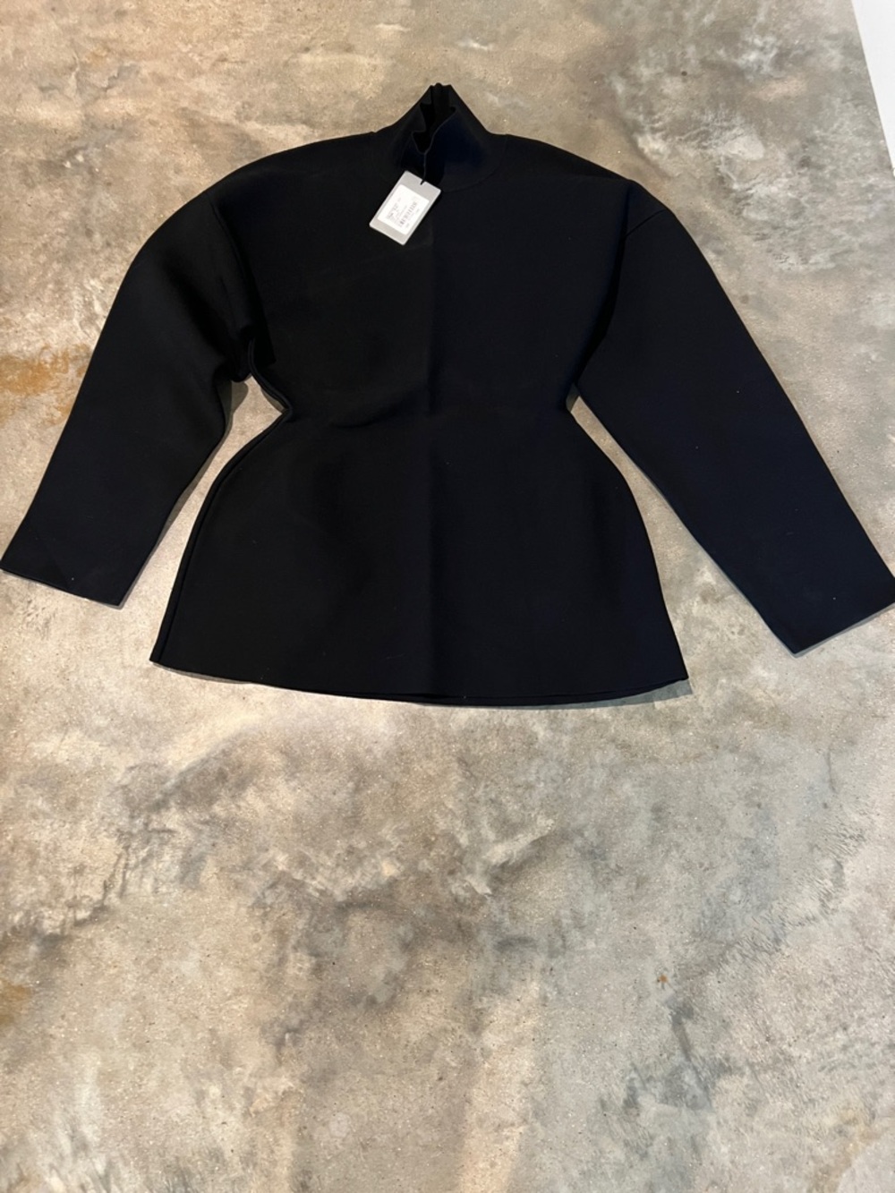 Authentic Balenciaga Black Turtleneck Viscose Compact knit Dress